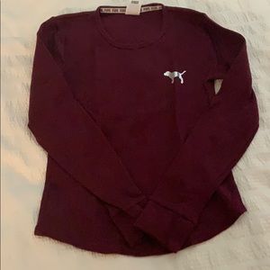 MARRON WAFFLE TOP